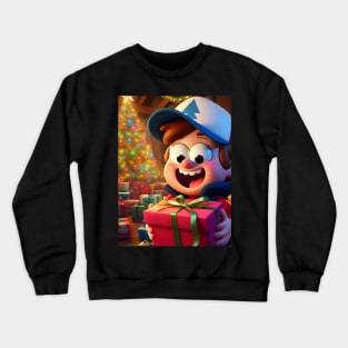 Unveiling Enigmatic Holiday Magic: Gravity Falls Christmas Art for Iconic Festive Designs! Crewneck Sweatshirt